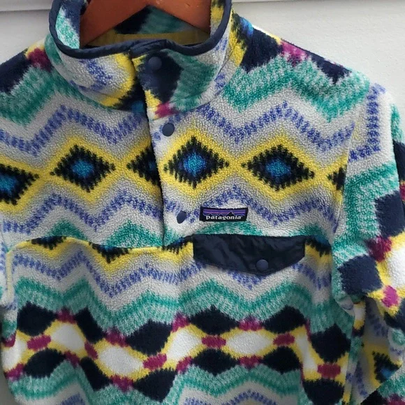 Patagonia Timber Twist Aztec Fleece XS T snap - Picture 3 of 9
